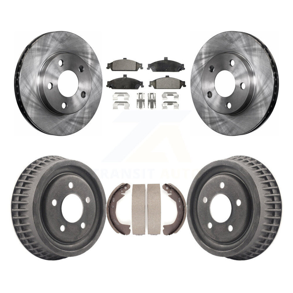 Front Rear Disc Brake Rotors Semi-Metallic Pads And Drum Kit For Chevrolet Pontiac Grand Am Malibu Classic Oldsmobile Alero Cutlass K8F-103362
