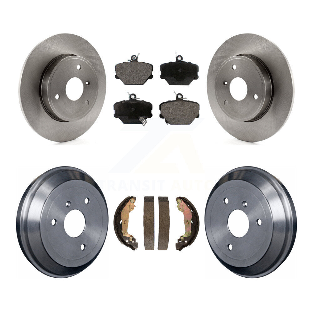 Front Rear Disc Brake Rotors Semi-Metallic Pads And Drum Kit For Smart Fortwo K8F-103366