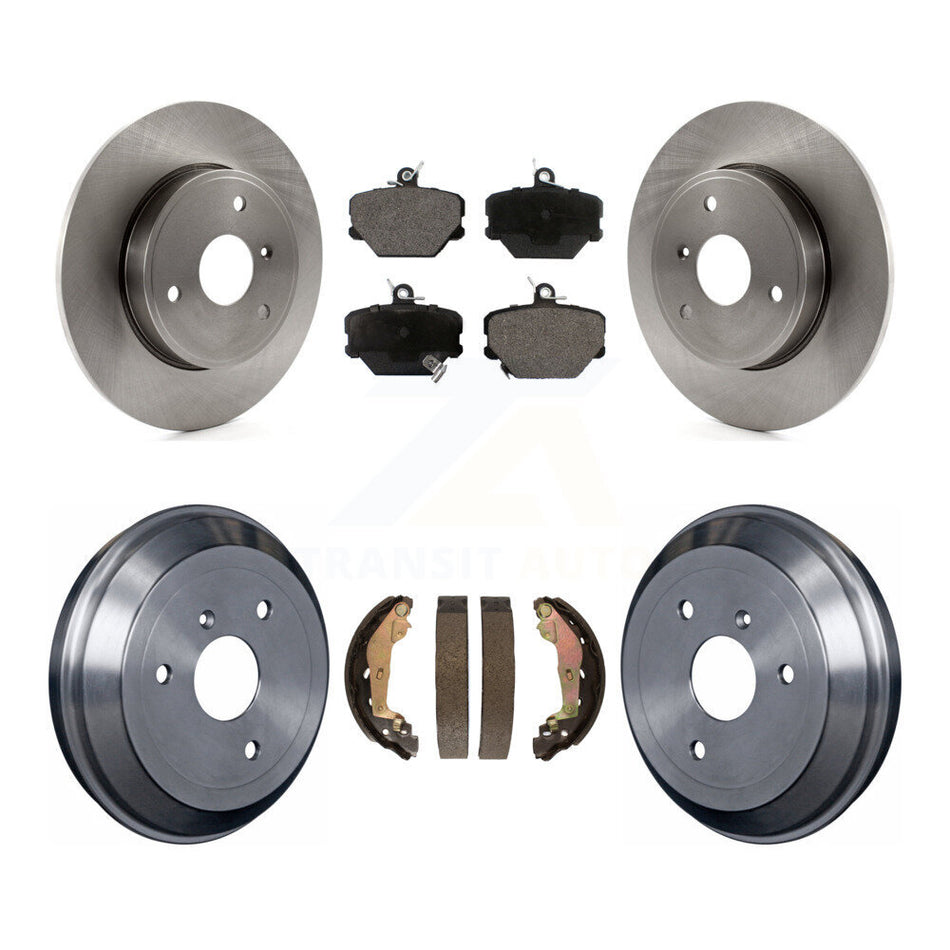 Front Rear Disc Brake Rotors Semi-Metallic Pads And Drum Kit For Smart Fortwo K8F-103366