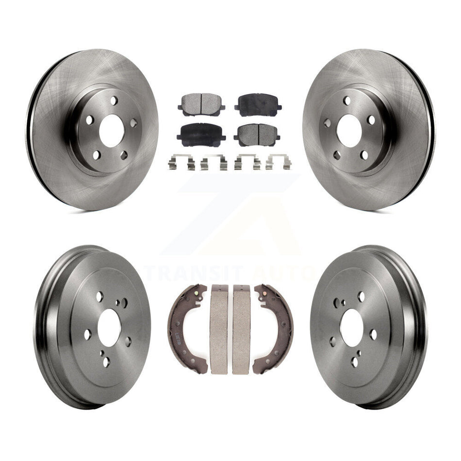 Front Rear Disc Brake Rotors Semi-Metallic Pads And Drum Kit For Toyota Corolla K8F-103371