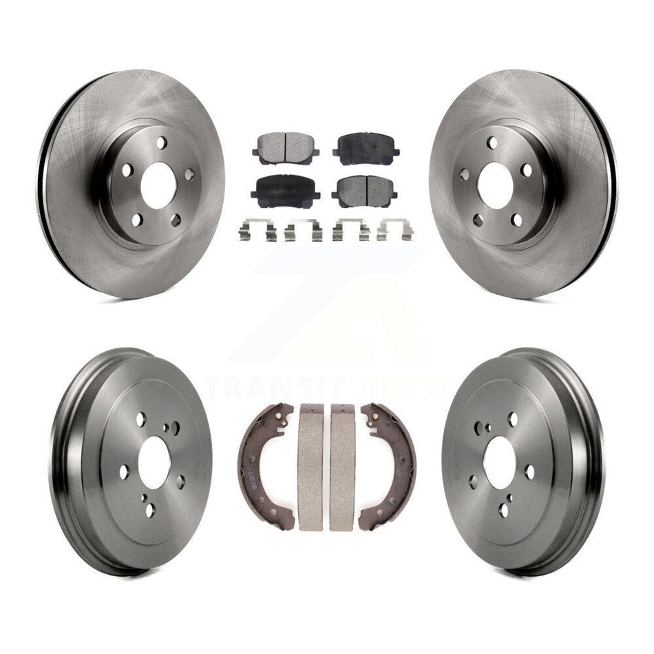 Front Rear Disc Brake Rotors Semi-Metallic Pads And Drum Kit For Toyota Corolla K8F-103371