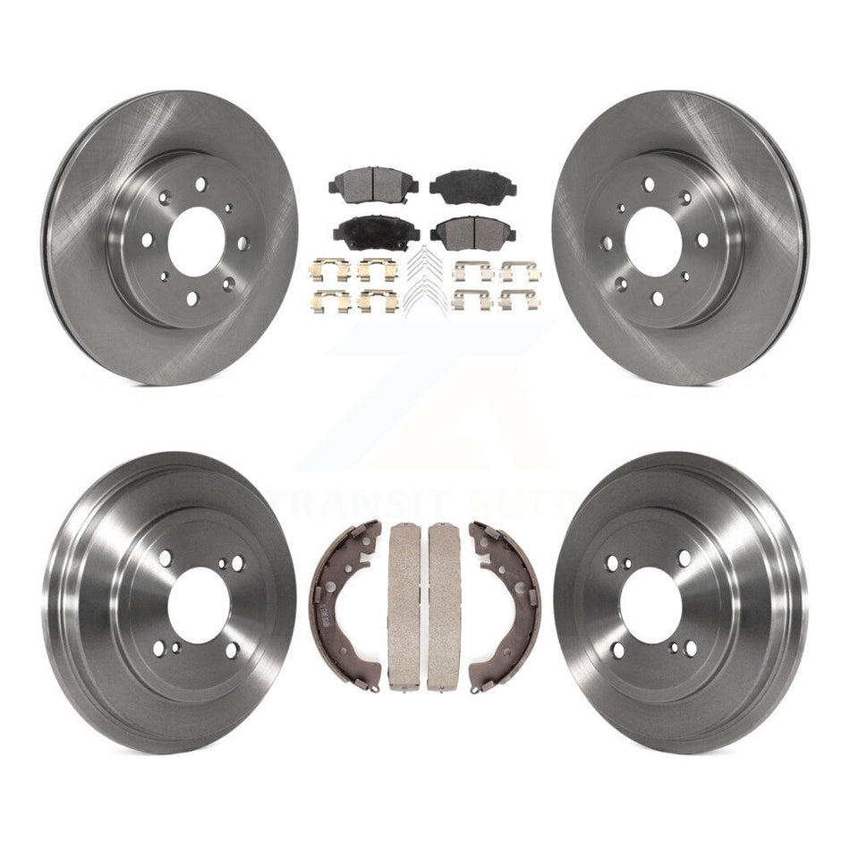 Front Rear Disc Brake Rotors Semi-Metallic Pads And Drum Kit For 2015-2020 Honda Fit K8F-103379
