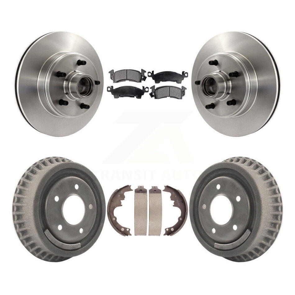 Front Rear Disc Brake Rotors Hub Assembly Semi-Metallic Pads And Drum Kit For Chevrolet Astro GMC Safari K8F-103398