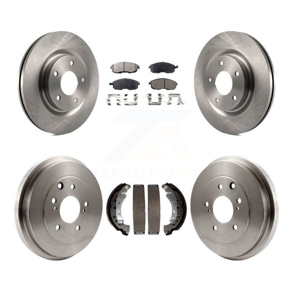 Front Rear Disc Brake Rotors Semi-Metallic Pads And Drum Kit For 2017-2019 Nissan Sentra Turbocharged K8F-103420