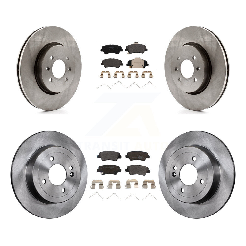 Front Rear Disc Brake Rotors And Semi-Metallic Pads Kit For Kia Rio Hyundai Accent K8F-103431