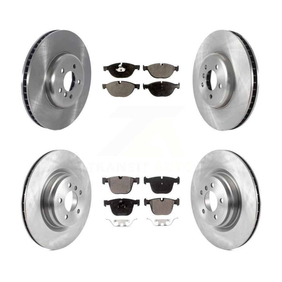 Front Rear Disc Brake Rotors And Semi-Metallic Pads Kit (6Pc) For BMW 750Li xDrive 750i 550i GT K8F-103434