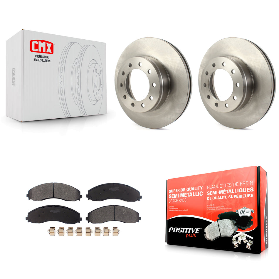 Front Disc Brake Rotors And Semi-Metallic Pads Kit For Ford F-450 Super Duty F-550 K8F-103440