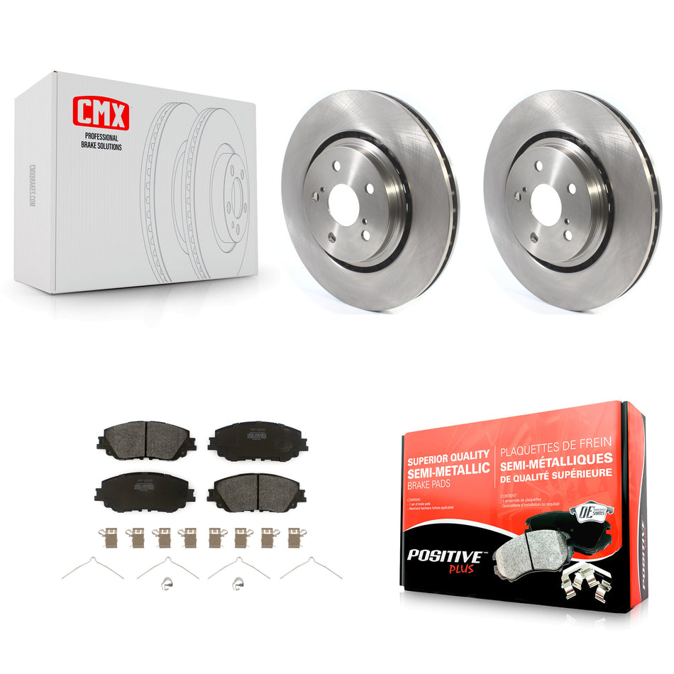 Front Brake Rotor & Semi-Metallic Pad Kit For 2020-2023 Toyota Camry XSE With TRD Package K8F-103442