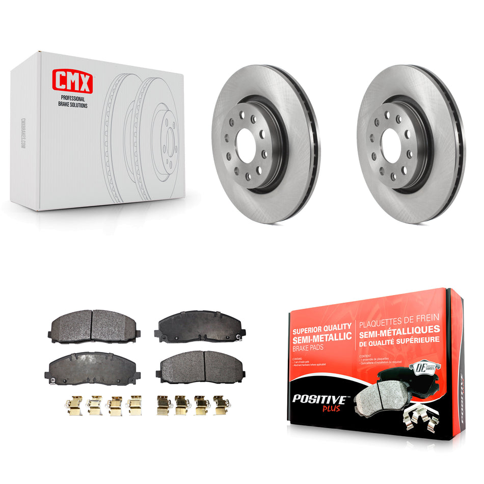 Front Disc Brake Rotors And Semi-Metallic Pads Kit For Jeep Wrangler Gladiator K8F-103454
