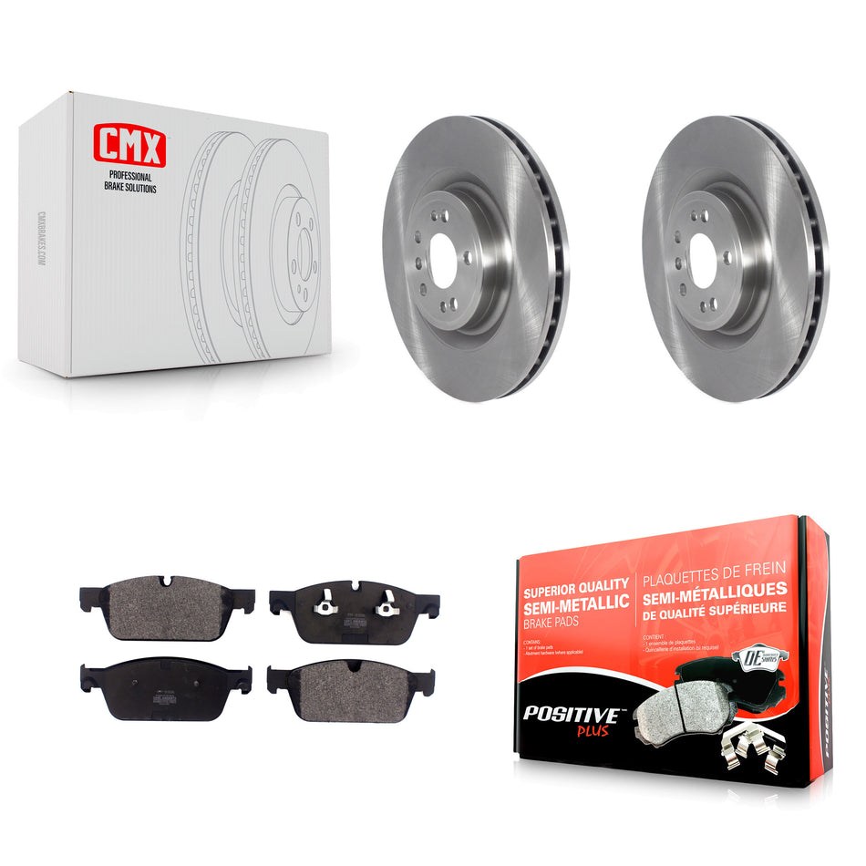 Front Disc Brake Rotors And Semi-Metallic Pads Kit For 2017 Mercedes-Benz GLS350d K8F-103460