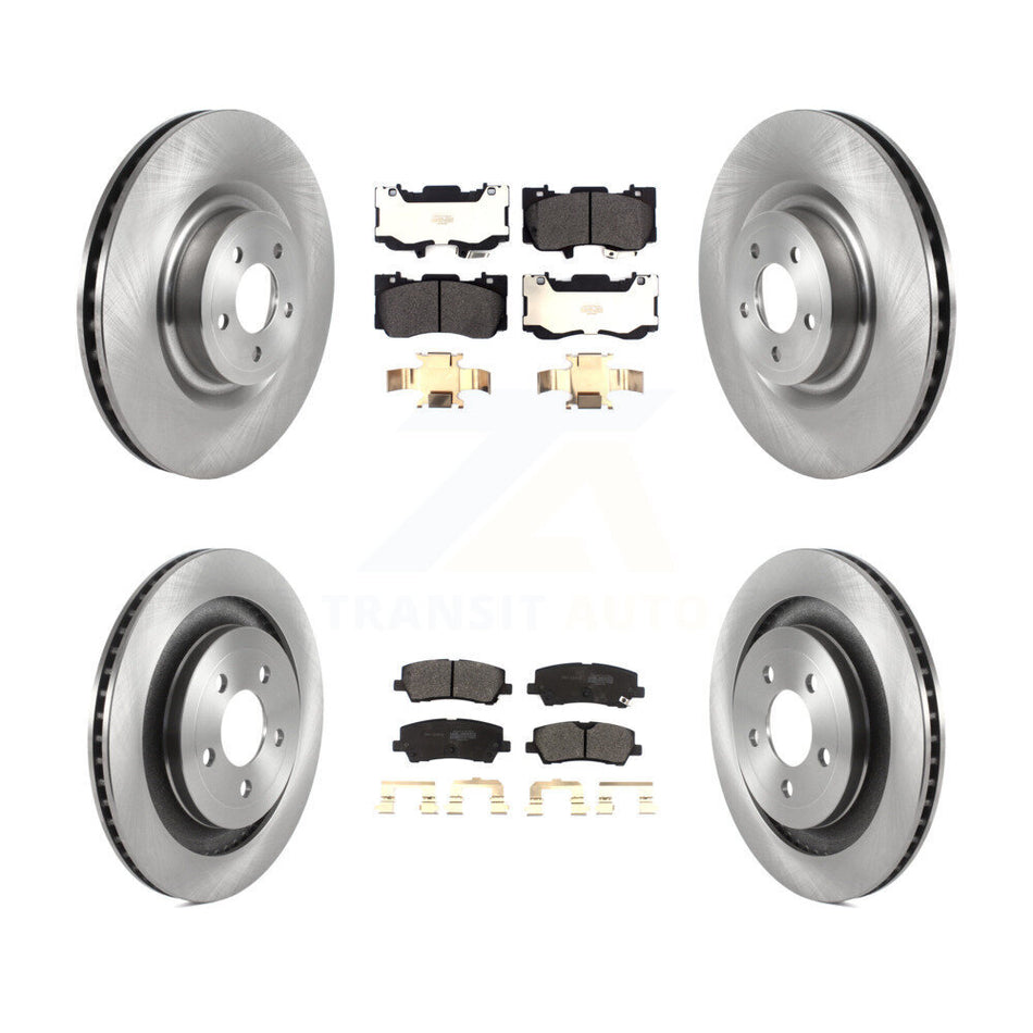 Front Rear Disc Brake Rotors And Semi-Metallic Pads Kit For Ford Mustang K8F-103467