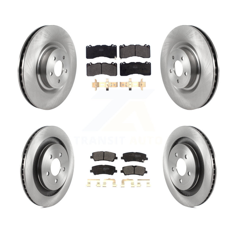 Front Rear Disc Brake Rotors And Semi-Metallic Pads Kit For Ford Mustang With Brembo Brakes K8F-103469