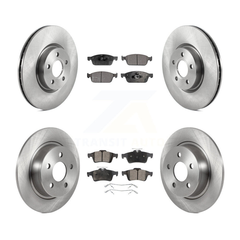 Front Rear Disc Brake Rotors And Semi-Metallic Pads Kit For Ford Connect K8F-103484