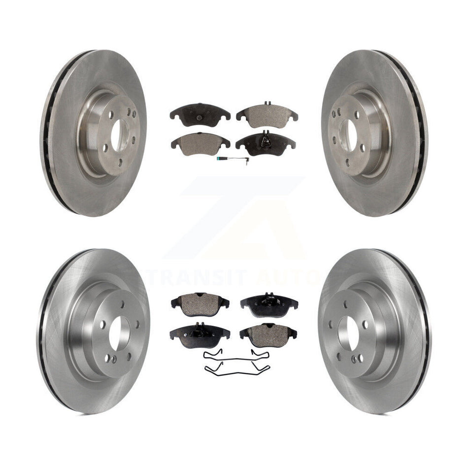 Front Rear Disc Brake Rotors And Semi-Metallic Pads Kit For 2010-2011 Mercedes-Benz E550 Coupe With 320mm Diameter Rotor K8F-103511