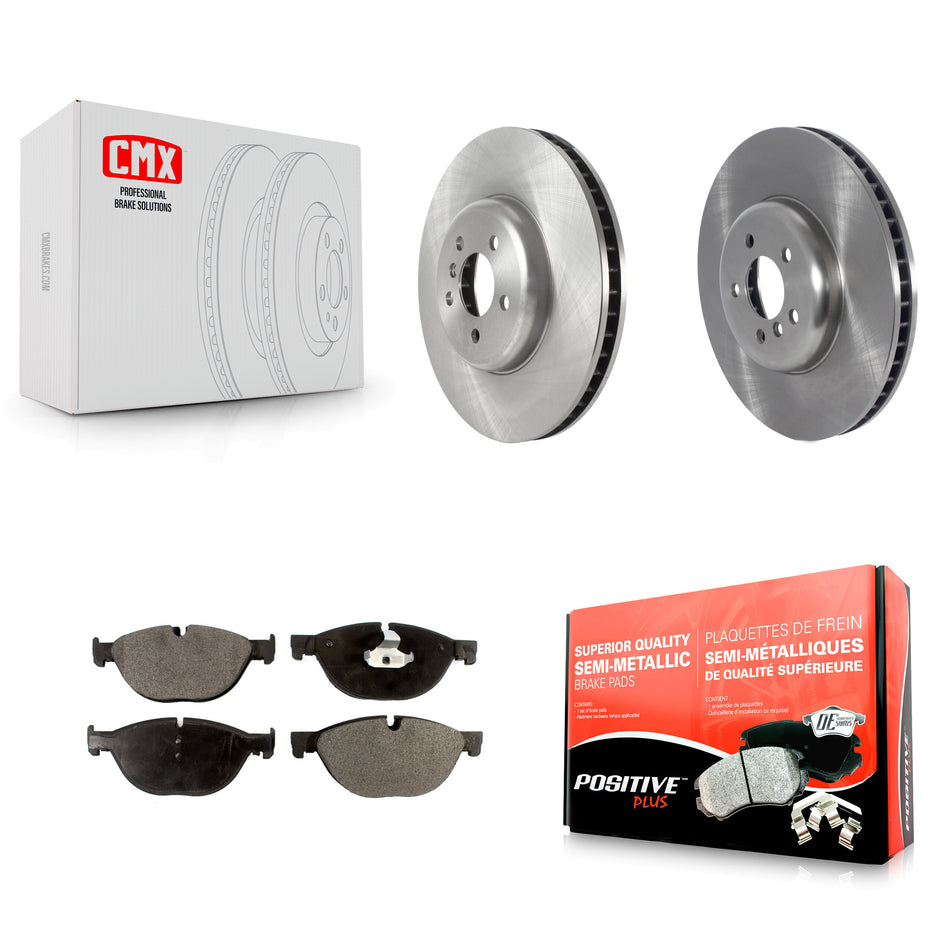 Front Disc Brake Rotors And Semi-Metallic Pads Kit For BMW 750Li xDrive 750i 550i GT K8F-103513