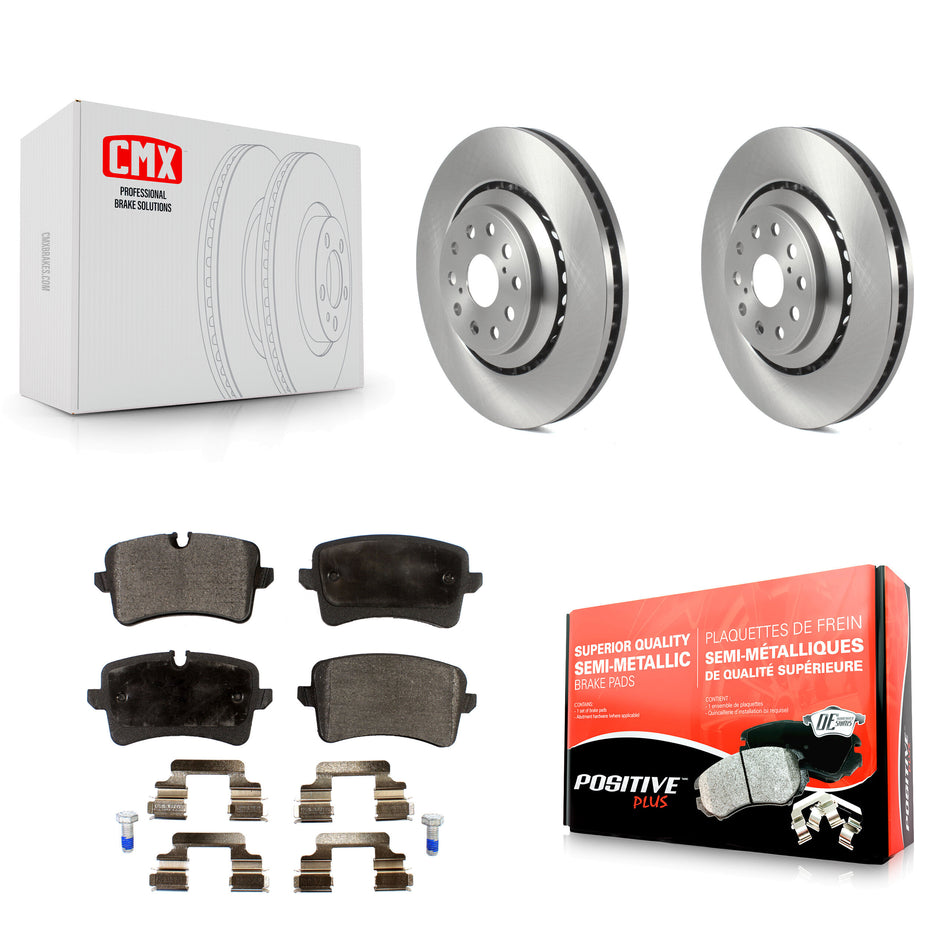 Rear Disc Brake Rotors And Semi-Metallic Pads Kit For Audi A8 Quattro S6 S7 S8 K8F-103533