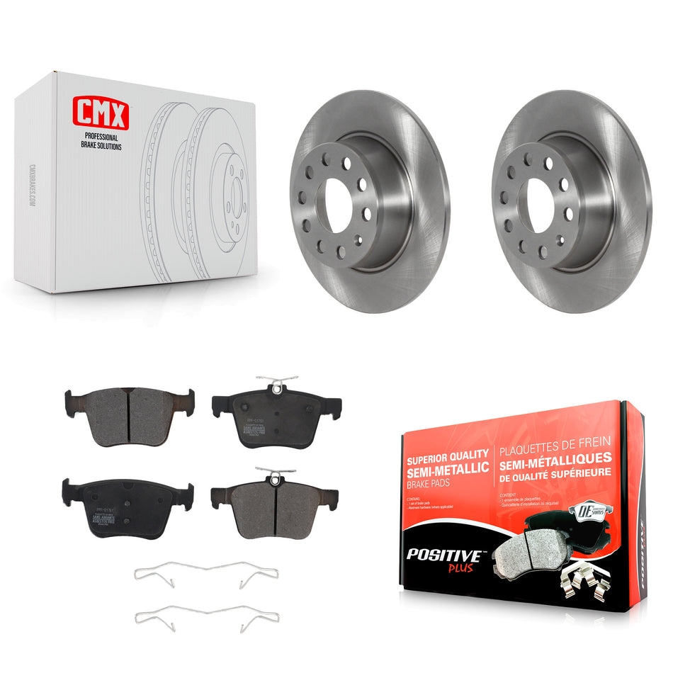 Rear Disc Brake Rotors And Semi-Metallic Pads Kit For Volkswagen Jetta Taos K8F-103534