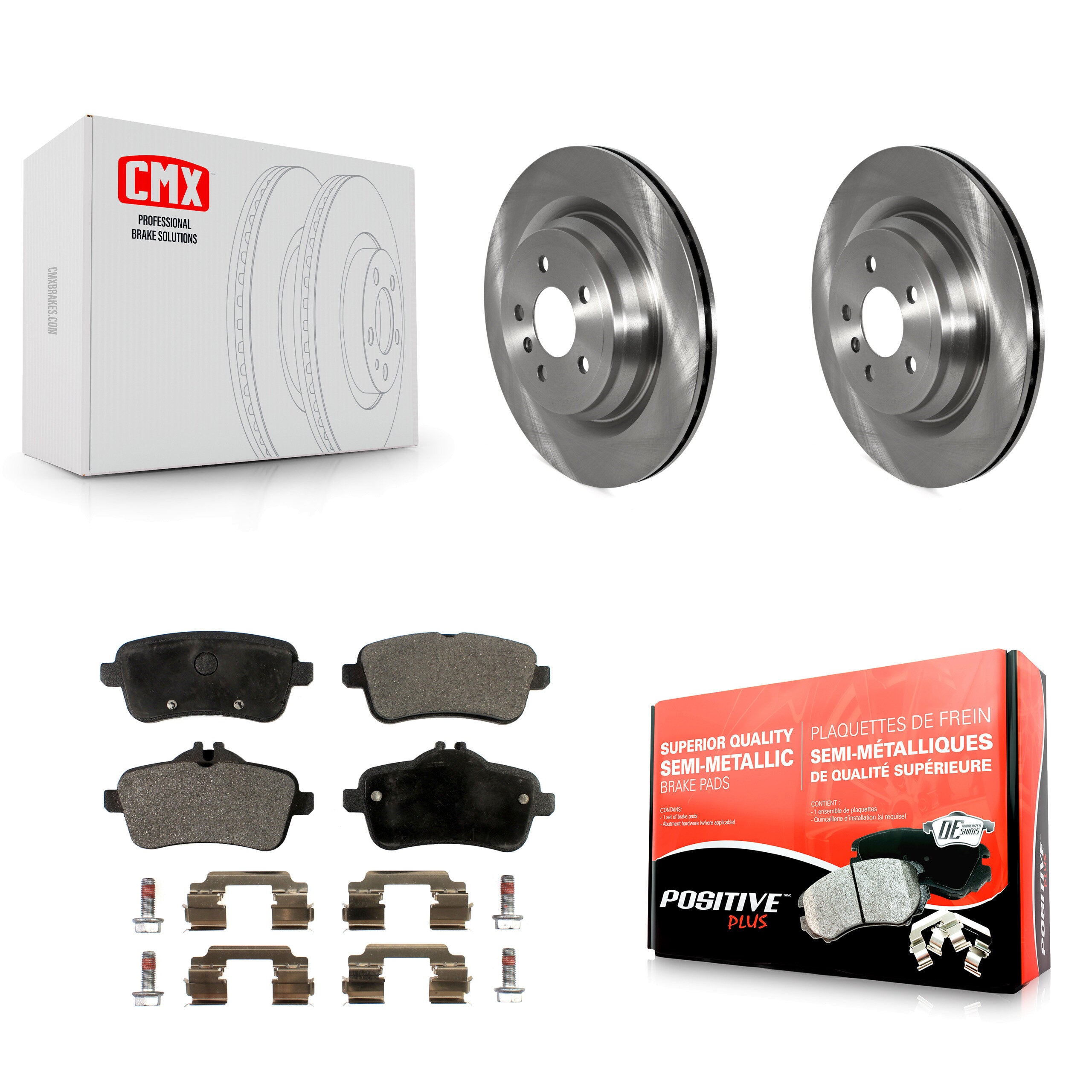 Rear Brake Rotors & Semi-Metallic Pad Kit For Mercedes-Benz ML350 GLE400 GLE350 GLE43 AMG K8F-103536