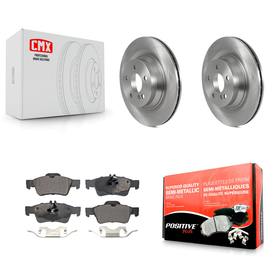 Rear Disc Brake Rotors And Semi-Metallic Pads Kit For Mercedes-Benz CLS550 E550 K8F-103542