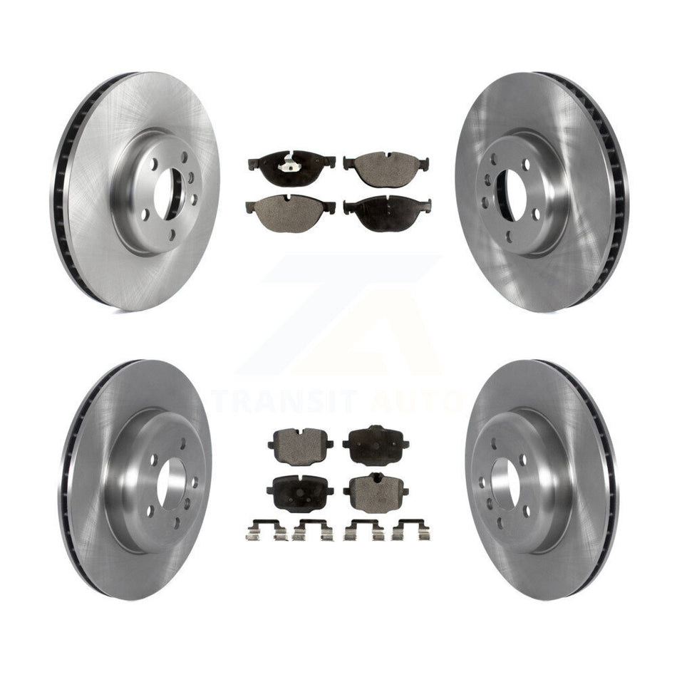 Front Rear Disc Brake Rotors And Semi-Metallic Pads Kit (6Pc) For BMW 550i xDrive 650i Gran Coupe K8F-103556