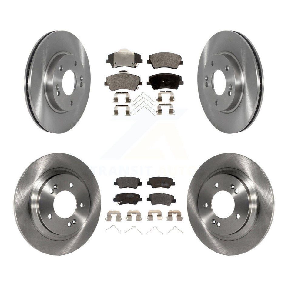 Front Rear Disc Brake Rotors And Semi-Metallic Pads Kit For Kia Niro Hyundai Ioniq K8F-103574