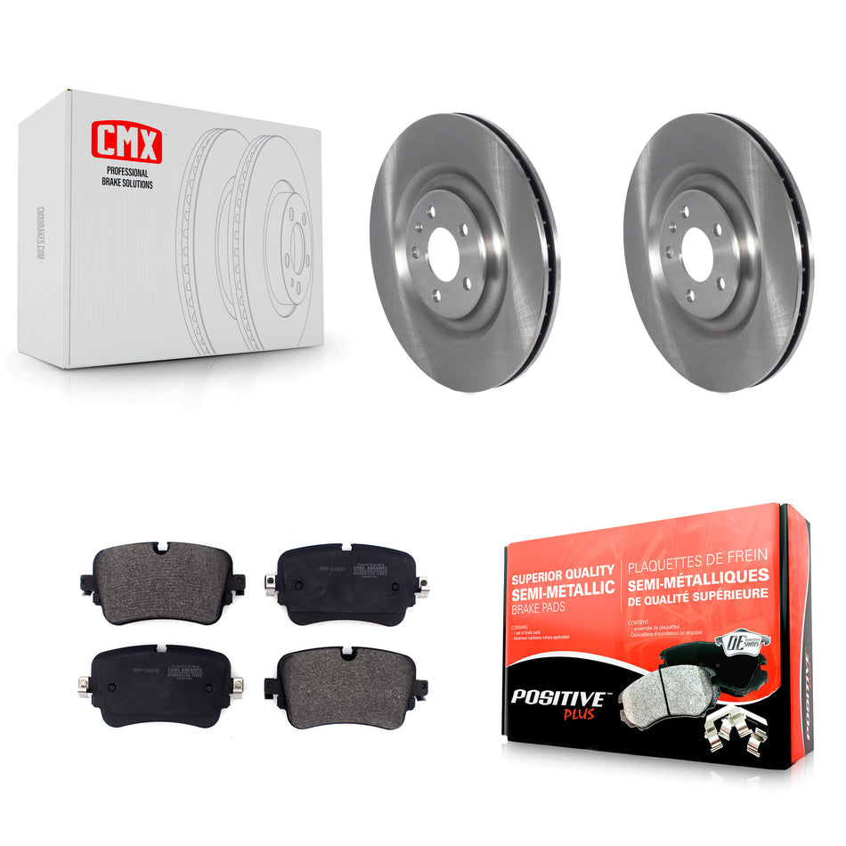 Rear Disc Brake Rotors And Semi-Metallic Pads Kit For Audi Q7 Q8 With 350mm Diameter Rotor Without Ceramic Composite Brakes K8F-103599