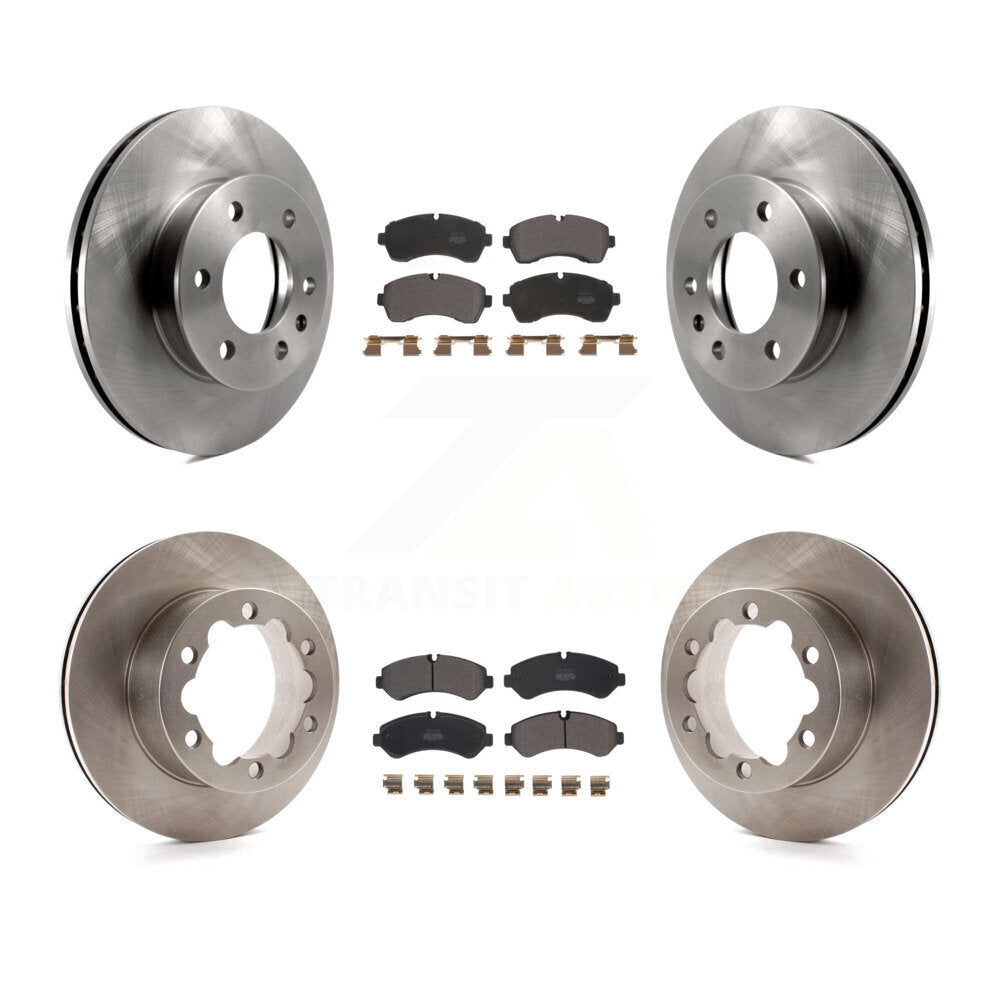 Front Rear Brake Rotors Semi-Metallic Pad Kit For Mercedes-Benz Sprinter 3500 4500 3500XD K8F-103607