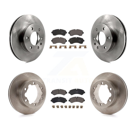 Front Rear Brake Rotors Semi-Metallic Pad Kit For Mercedes-Benz Sprinter 3500 4500 3500XD K8F-103607