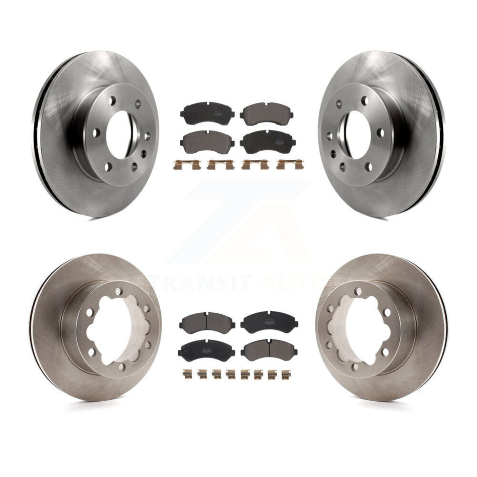 Front Rear Brake Rotors Semi-Metallic Pad Kit For Mercedes-Benz Sprinter 3500 4500 3500XD K8F-103607