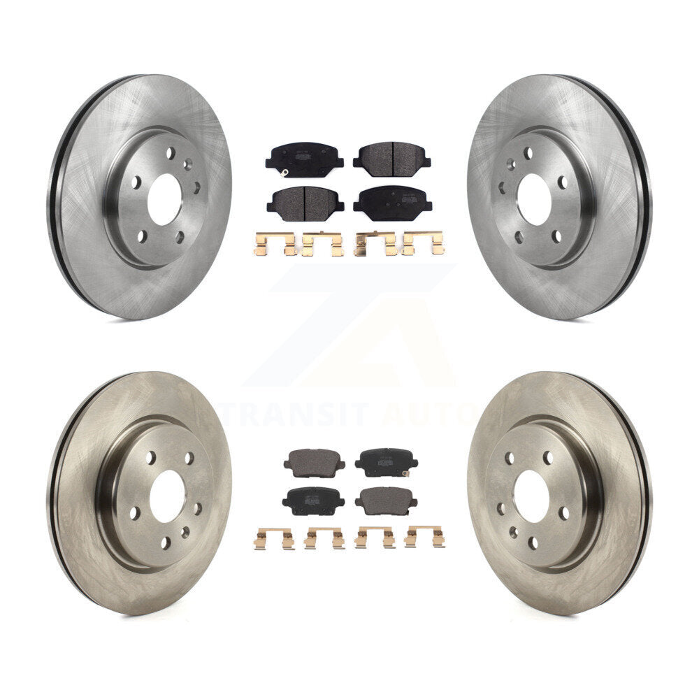 Front Rear Disc Brake Rotors And Semi-Metallic Pads Kit For 2019 Cadillac XT4 K8F-103609