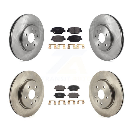 Front Rear Disc Brake Rotors And Semi-Metallic Pads Kit For 2019 Cadillac XT4 K8F-103609