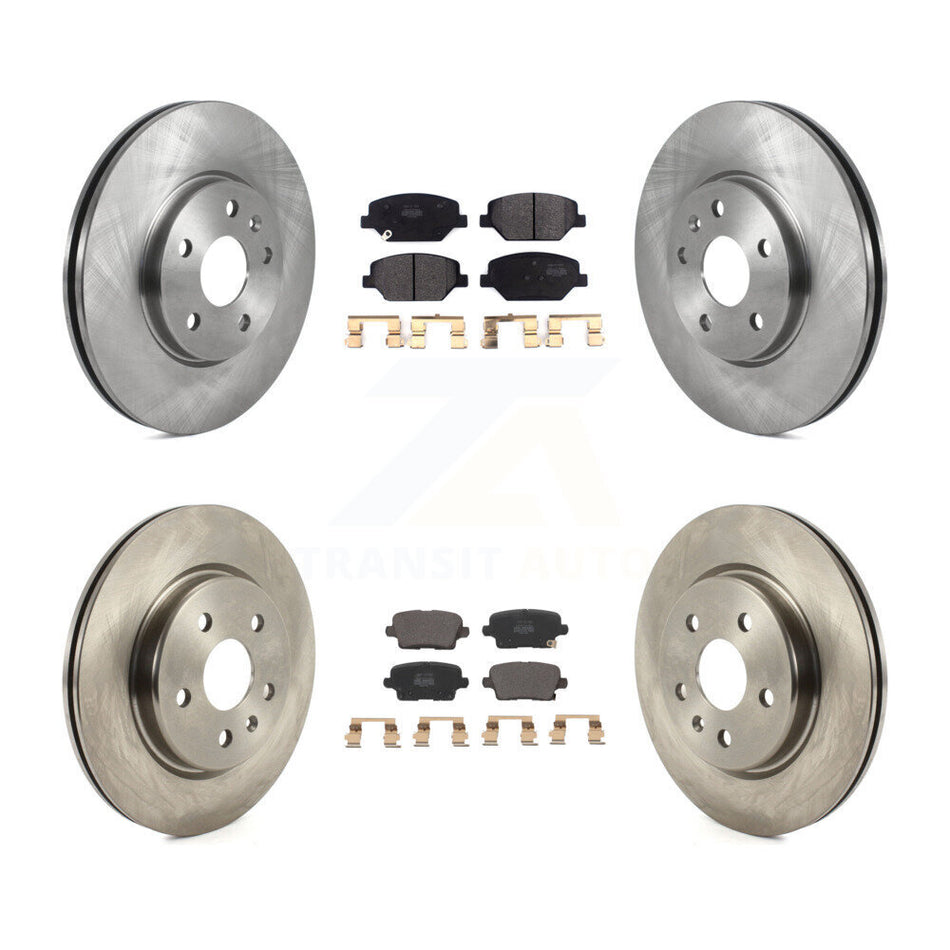 Front Rear Disc Brake Rotors And Semi-Metallic Pads Kit For 2019 Cadillac XT4 K8F-103609