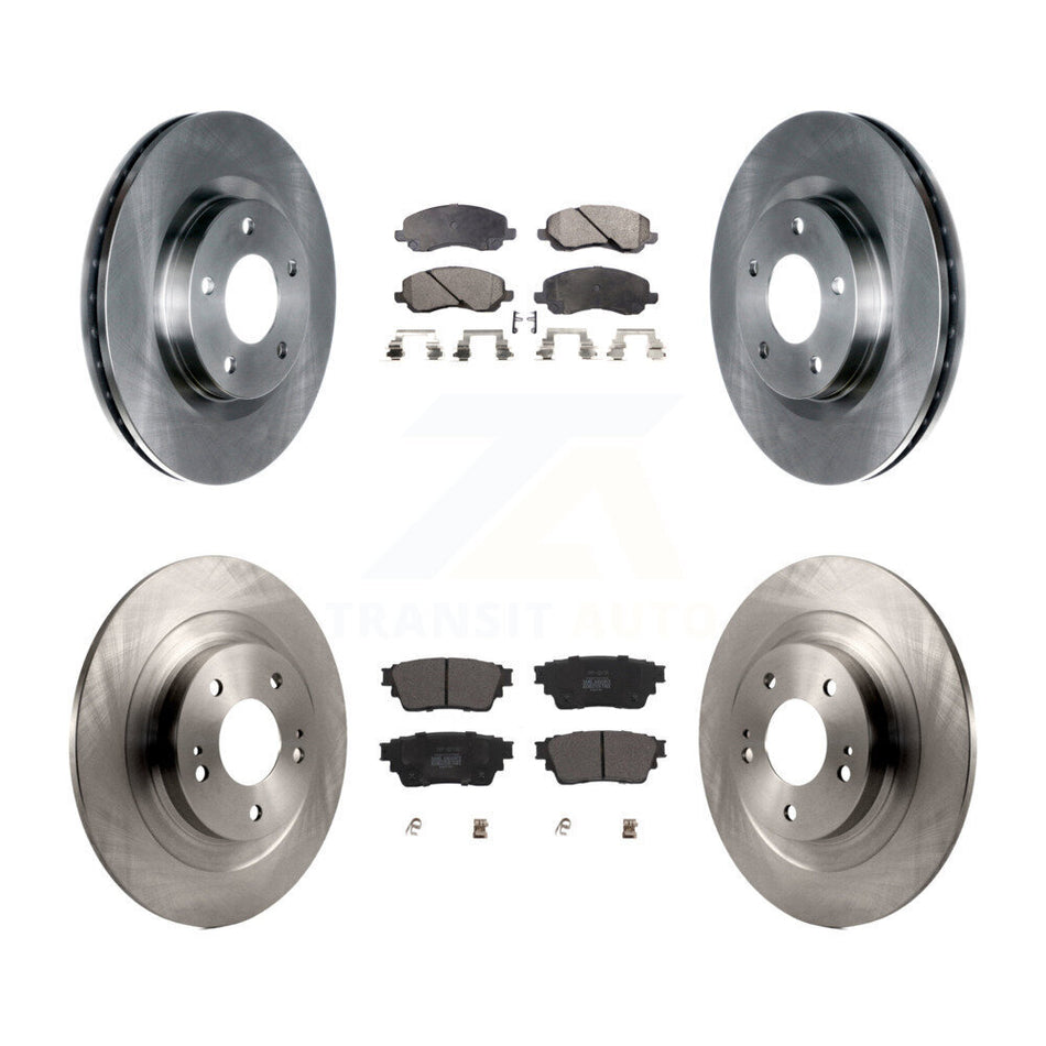 Front Rear Disc Brake Rotors And Semi-Metallic Pads Kit For Mitsubishi Outlander K8F-103612