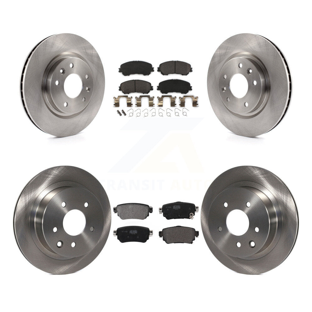 Front Rear Disc Brake Rotors And Semi-Metallic Pads Kit For 2019 Nissan Rogue Sport S K8F-103614