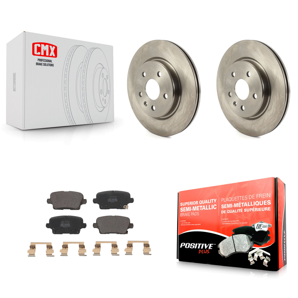 Rear Disc Brake Rotors And Semi-Metallic Pads Kit For Cadillac XT4 Buick Envision K8F-103623