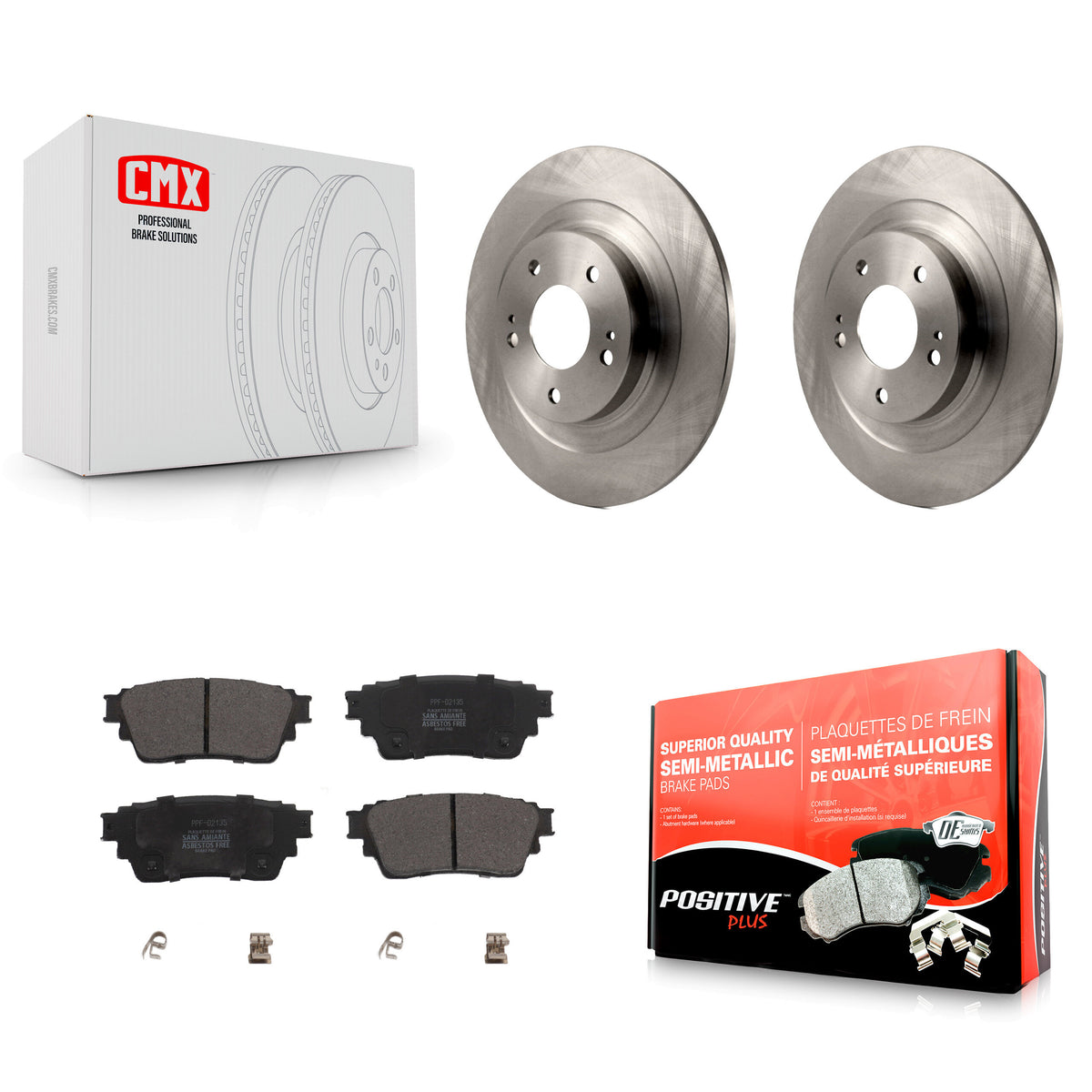 Rear Disc Brake Rotor & Semi-Metallic Pad Kit For Mitsubishi Outlander Eclipse Cross PHEV K8F-103632