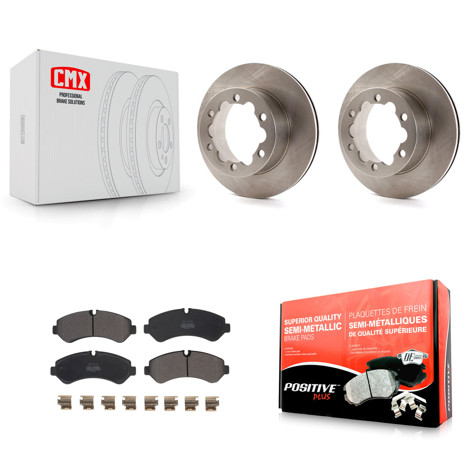 Rear Disc Brake Rotors And Semi-Metallic Pads Kit For Mercedes-Benz Sprinter 3500 3500XD With Dual Wheels K8F-103636