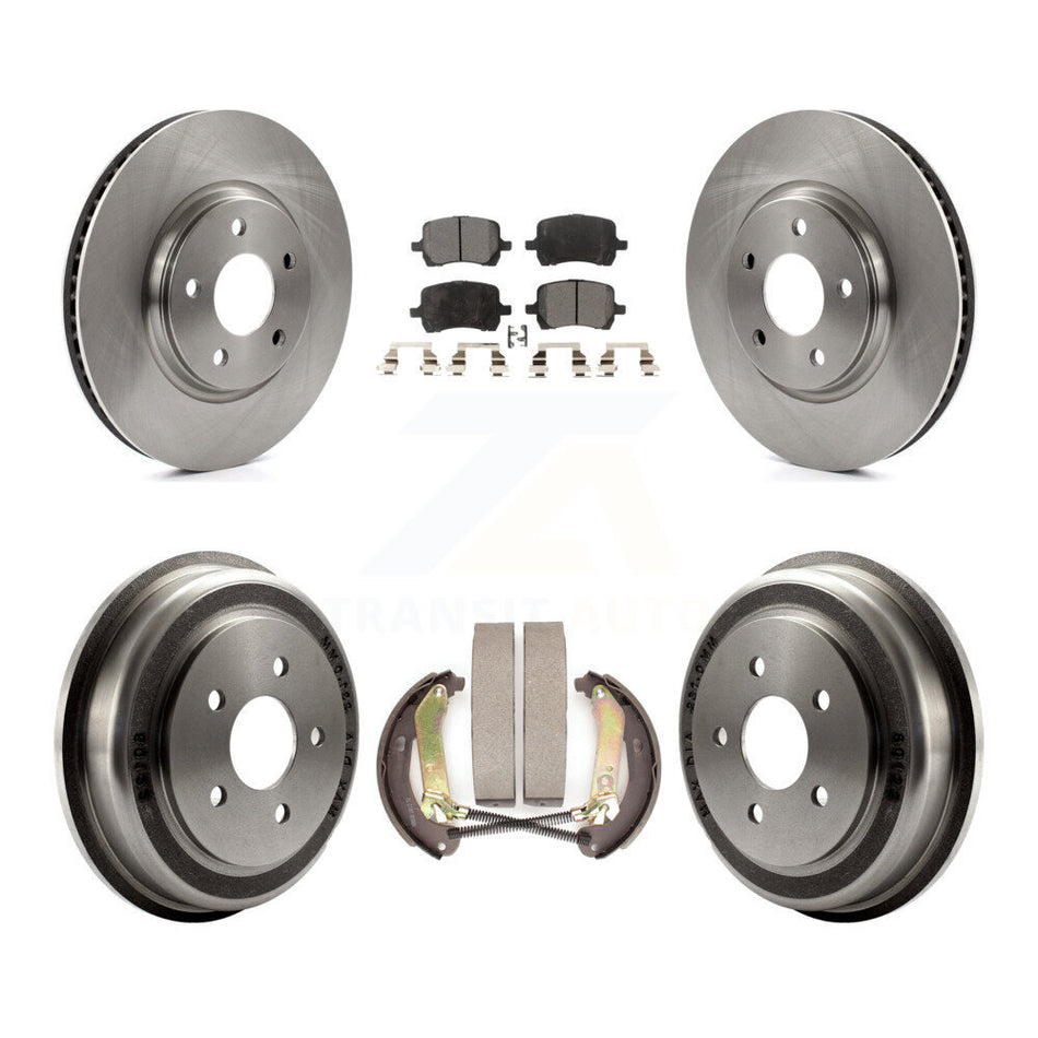 Front Rear Disc Brake Rotors Semi-Metallic Pads And Drum Kit For Chevrolet Malibu K8F-103643