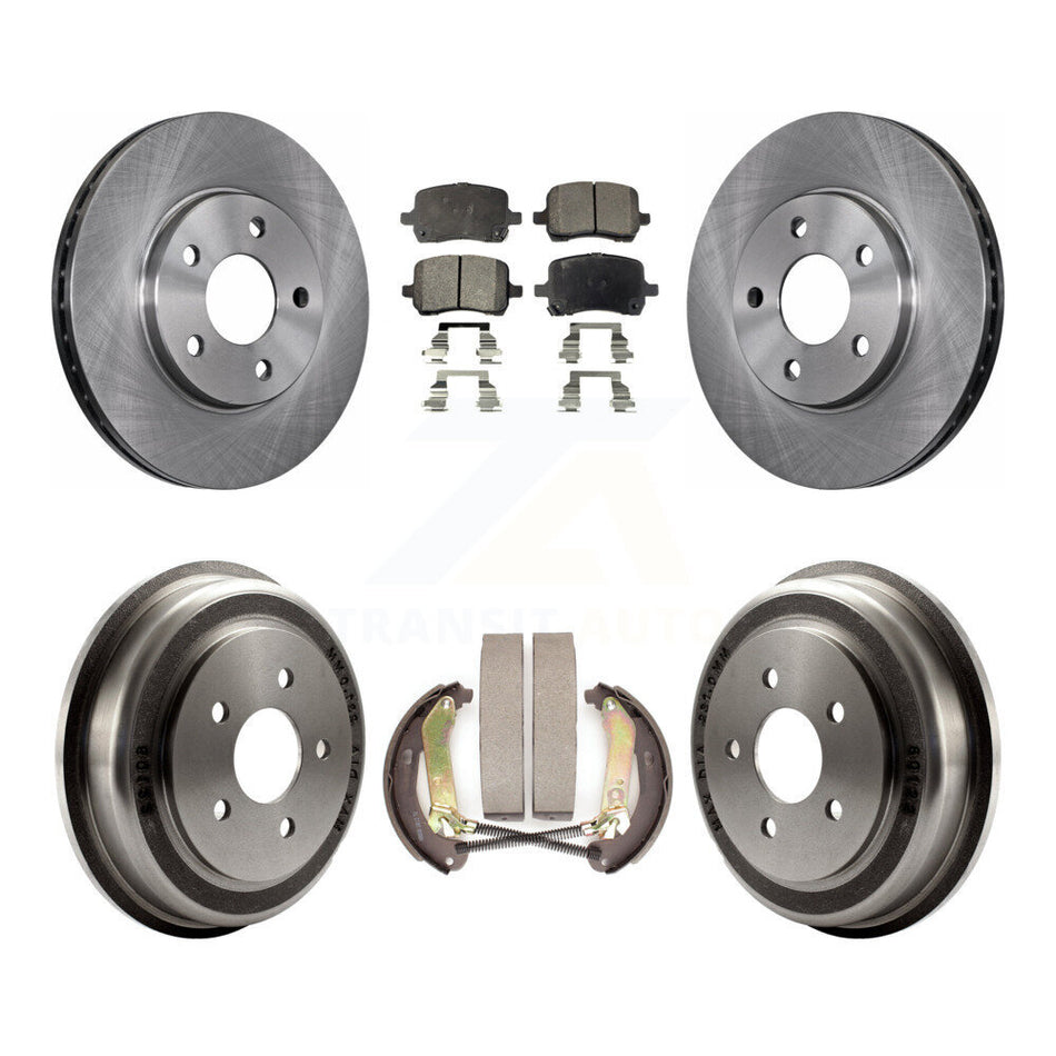 Front Rear Disc Brake Rotors Semi-Metallic Pads And Drum Kit For Chevrolet Malibu K8F-103644
