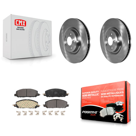 Front Brake Rotors Semi-Metallic Pad Kit For Ford Explorer Lincoln Aviator Police Utility K8F-103652