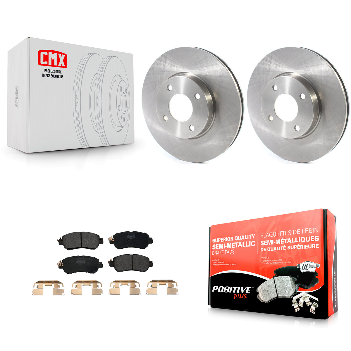 Front Disc Brake Rotors And Semi-Metallic Pads Kit For Nissan Kicks Versa K8F-103654