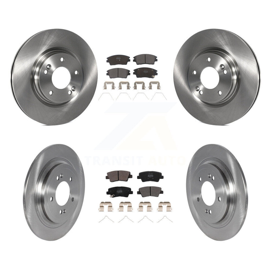Front Rear Disc Brake Rotors And Semi-Metallic Pads Kit For Kia Sportage Hyundai Tucson K8F-103659