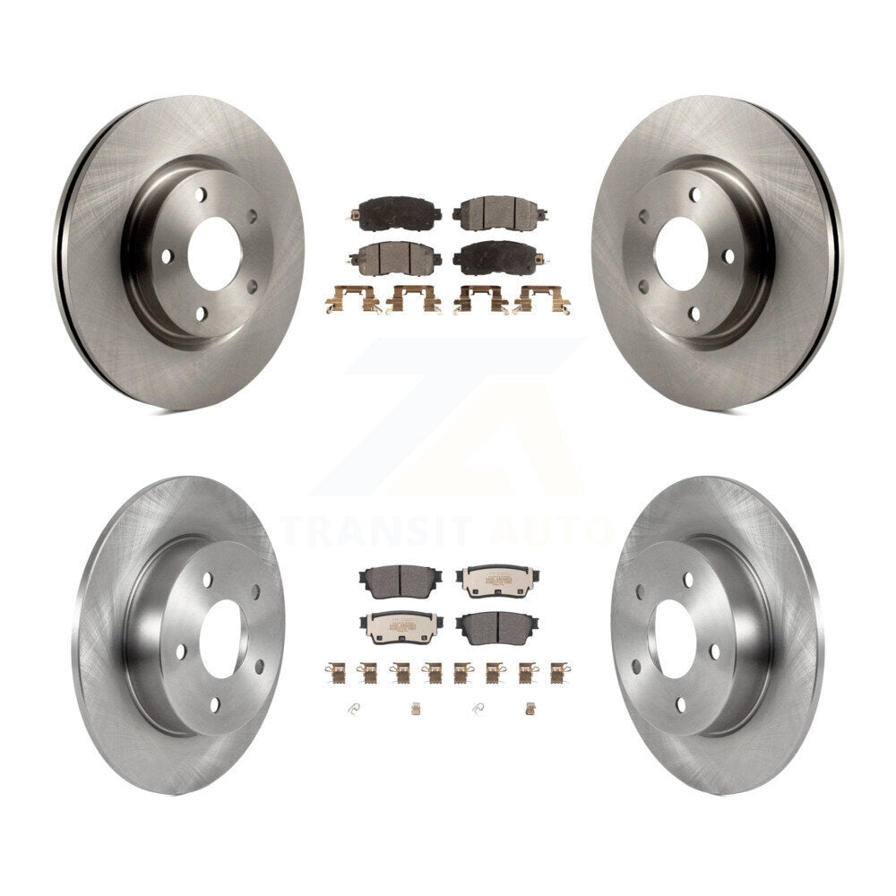 Front Rear Disc Brake Rotors And Semi-Metallic Pads Kit For Nissan Altima K8F-103662