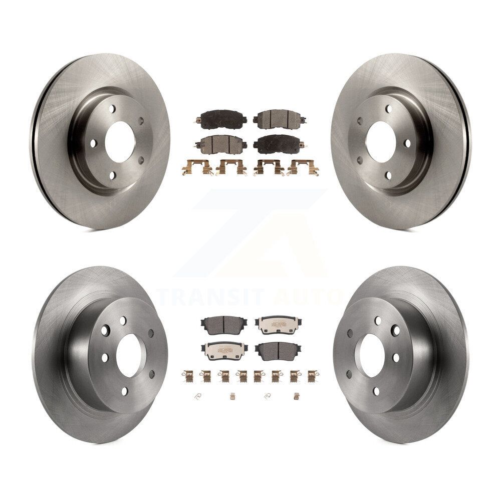 Front Rear Brake Rotors Semi-Metallic Pad Kit For Nissan Altima With Manual Parking K8F-103663