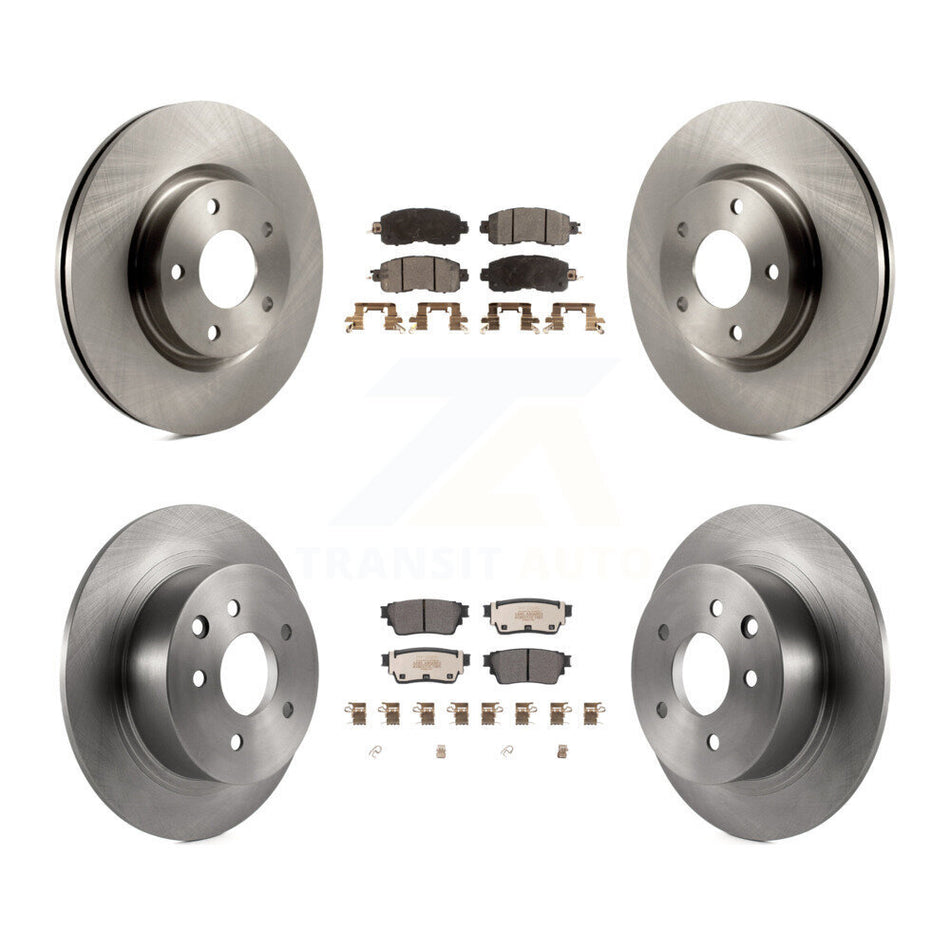 Front Rear Brake Rotors Semi-Metallic Pad Kit For Nissan Altima With Manual Parking K8F-103663