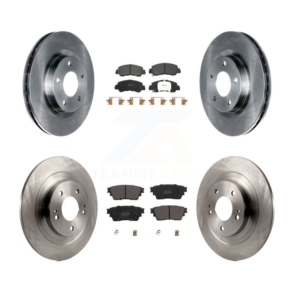 Front Rear Disc Brake Rotors And Semi-Metallic Pads Kit For Mitsubishi Eclipse Cross K8F-103678