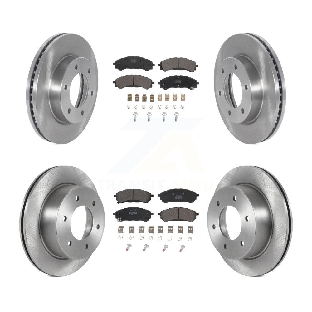 Front Rear Disc Brake Rotors And Semi-Metallic Pads Kit For 2019-2023 Ford Ranger K8F-103691