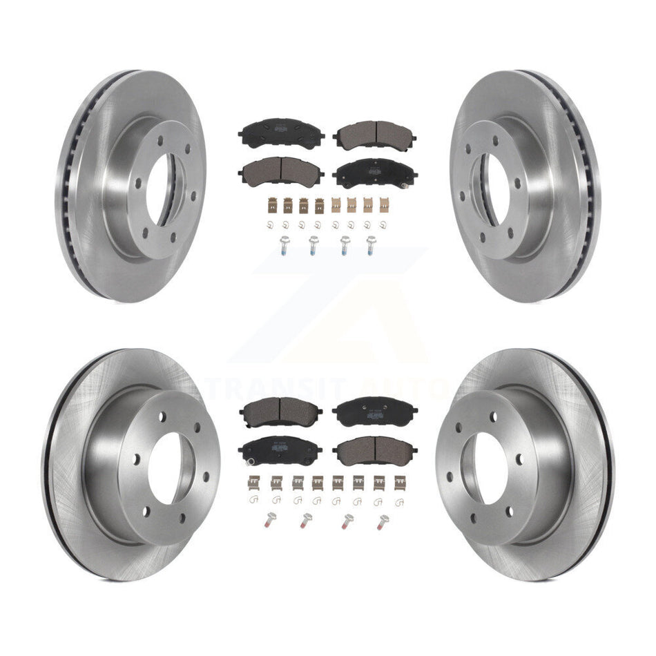 Front Rear Disc Brake Rotors And Semi-Metallic Pads Kit For 2019-2023 Ford Ranger K8F-103691