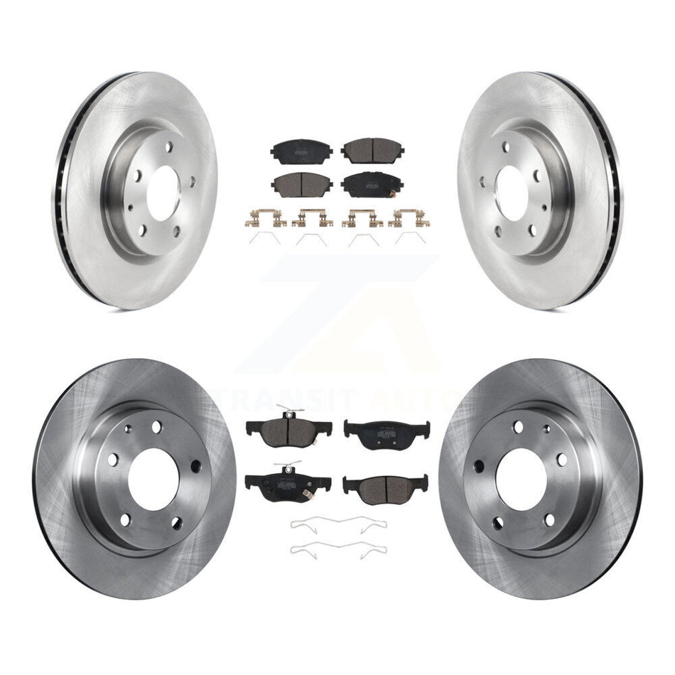 Front Rear Disc Brake Rotors And Semi-Metallic Pads Kit For Mazda 3 K8F-103696