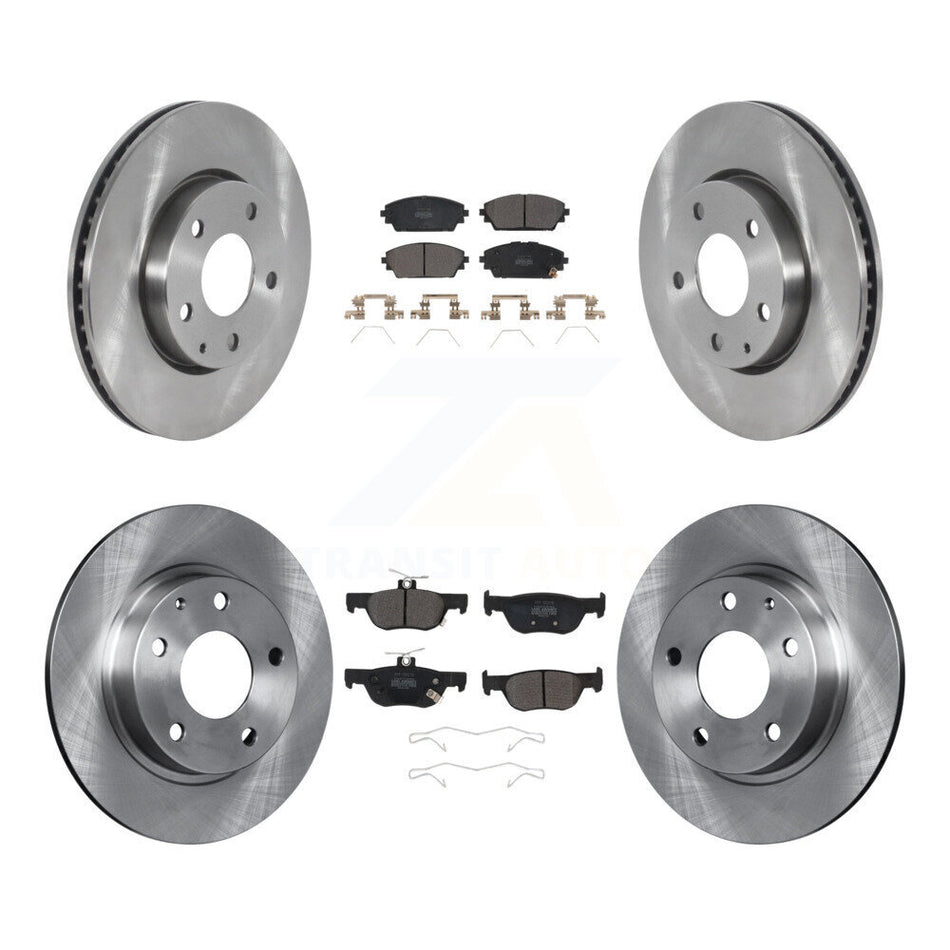 Front Rear Disc Brake Rotors And Semi-Metallic Pads Kit For Mazda 3 K8F-103697